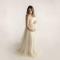 Ženske materinske rukavice haljina bez rukava Fotografija Trudnice Majčiće haljina Čvrsta tulle princeza