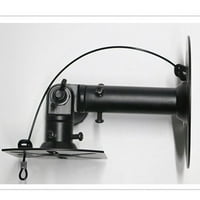 Crni zvučnik zidni stropni nosač nosača nosača za okretanje zakretanje, do 22kg