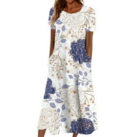 Gaiseeis Ljetna haljina za žene Ležerne prilike tiskane s kratkim rukavima s kratkim rukavima s kratkim