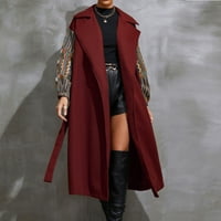 Jesenske jakne za žensko jaknu za teretanu rever na kaputu s dugim rukavima kaput s dugim rukavima topla