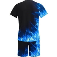 Muški sportski set Ljetni odjevni set smiješan 3D tisak majice kratkih rukava i kratke hlače Moderan