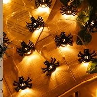 Halloween Spider Svjetla, 9,8ft LED baterija LED pauka Spider Strip svjetla, vodootporne crne žica za