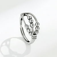 Loopsun prstenovi novi modni prsten polka dot perlanski prsten otvoreni par prsten dekompresionirani