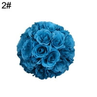 Artificial Rose svileni cvijet ljubi loptu Vjenčanje Party Mall DIY Dekoracija Plavi cvijet svile
