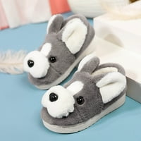 Sandale za djevojčice za mališane veličine 32- Početna papuče Suede Topla papuča za pse Zimske unutarnje