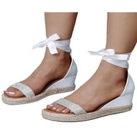 Gomelly Dame casual cipele plaža klina sandale platforme Espadrilles Sandal Comfort Women žene bijele