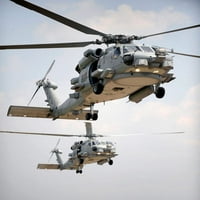 Dvije multi-misije MH-60R Helikopteri Hawk-a lete u tandem poster Print autor StockTrek Images