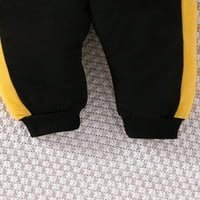 Kelajuan Toddler Boys hlače setovi dugih rukava za pogranične duge i kontrastne hlače u boji