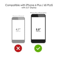CASECINKINK Torbica za iPhone plus 6s Plus - Custom Ultra tanka tanka tvrda crna plastična pokrov -