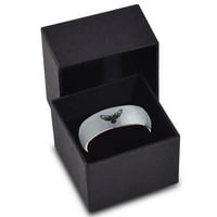 Tungsten Falcon Eagle ptica prstena za ptice Muškarci Žene Udobne cipele 18K Rose Gold Dome Brušeno