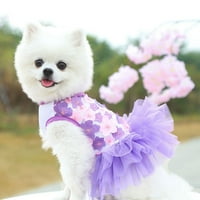 Čipka Slatka vjenčanica Teddy Bichon za malene zabave za pse cvijeće Kućni kostim kostim suknje štenad