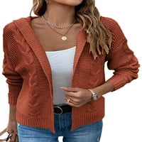 Ženski kaput džemper s dugim rukavima Otvoreno prednja odjeća Dame Mekane džempere za odmor od opeke