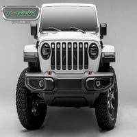 -Re - odgovara Jeep Wrangler JL Stealth W 2 Okrugli LED svjetla Okvir i formirana žičana mreža 6314931-br