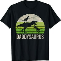 Tata Dinosaur smiješan tata DaddySaurus Dvodijela poklona majica crna x-velika