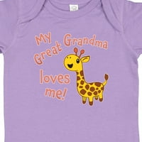 Inktastic moja velika baka voli - slatka Giraffe poklon baby boy ili baby girl bodysuit