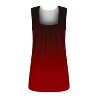 Hueook cisterne za žene plus veličine bez rukava modni print V izrez majica na vrhu casual pulover prsluk