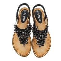 Ženske sandale perle boemske stile Ležerne cipele s ravnim dnom