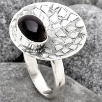Desiregem Natural Black Ony - Brazil Sterling srebrni odrasli ženski prsten S.6. Nakit SDR103768