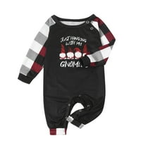 Honeeladyy Baby Christmas Striped Tiskanje Dugih rukava Porodična odjeća Pajamas Prodaja na mreži