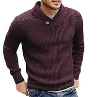 Entyinea muški džemperi i pulovers Dressy casual kabel pletena pulover džemper s ramenama pulovine čvrsti