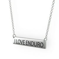 Ljubav Enduro ženski bar Privjesak ogrlica od ogrlice Sterling Sliver