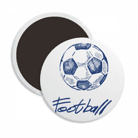 Jednostavan crtani fudbal plavi uzorak okrugli cerac frižider magnet zadržava ukras