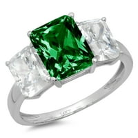 4ct emerald rez dragocjeni dragulj simulirani emerald pravi 18k bijeli zlatni robotski laserski graviranje