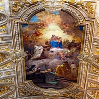 Strop Fresco Basilica Santa Maria u TRASPOTINA Church-Rim-Italija izgrađena 1600-ih William Perry