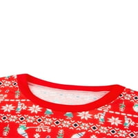 Huakaishijie Božićni tata Mom Kids Baby Family Pijamas s dugih rukava tiskani uzorak i hlače za noćne