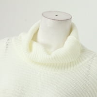 CAICJ džemperi za žene Ženske kornjače dugih leptira sa rukavima asimetrični rub Ležerni pulover Duks