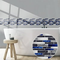 Yannee 15x samoljepljive pločice zidne naljepnice za zid vodootporna kuhinja kupaonica
