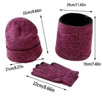 DNDKilg Womens Beanie Hat Rukavice Set Hladna vremenska prognoza Zima toplo ugodno pleteni modni vrat