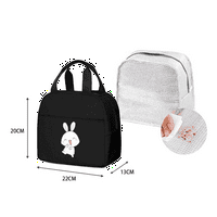 Cartoon Bunny Boys Backpack, s torbom za ručak, futrolom za olovke, pileći medvjed avokado privjesak,
