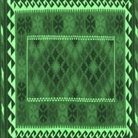 Ahgly Company Zatvoreni kvadratni orijeralni smaragd zeleni tradicionalni prostirci, 3 'kvadrat
