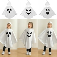 1-6t Djevojke dječake Dječaci Noć vještica Kostimi Ghost Face Cloak, Esho Djeca Halloween White Cape