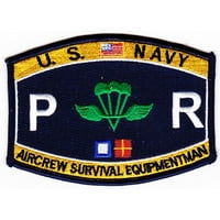 Navy PR Parachute Rigger AirCrew oprema za preživljavanje MAN MOS Ocena zakrpa