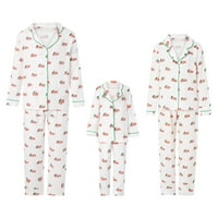 Liacowi podudaranje božićne porodice pidžama setovi crtani auto stablo revel pidžamas xmas spavanje