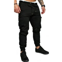 Muški Twill Jogger Hip Hop elastične tanke FIT pantalone plus veličina M-3XL