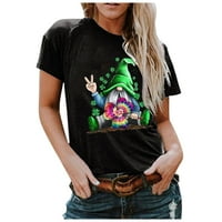 Ženske plus veličine vrhova Čišćenje Ženska modna cvjetna biljka Print ženski okrugli vrat Labavi majica