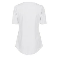 Žene Ležerne vrhove Majica Dame V izrez Zipper Loose Majica Bluza TEE TOP NAPOMENA Molimo kupite jednu