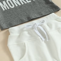 CODUOP BABY BOYYS Ljetna odjeća Mjeseci 2T 3T Majica kratkih rukava Shorts Outfit set