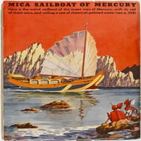 Jedrilica na Mercury Poster Print Mary Evans Library Slika