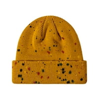 Holloyiver muške i ženske zimske modne hladne glave zaštite od pune boje Pleteni šešir minimalistički