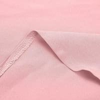 Dyegold Womens Tops Plus size Košulje s rukavima Summer Casual Chiffona Polu patentni zatvarač V izrez Bluzene Tunike Modna odjeća