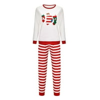 Odeerbi božićne pidžame za porodičnu podudaranje odjeće Ženska mama tiskana Top + hlače S set