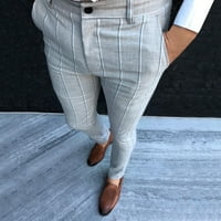 Munkar teretni pantalone za muškarce, muške prugaste poslovne ravne tanke pantalone
