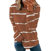 Otvori ženski dugi rukavi za čišćenje prevelike prevelike dukseve za debljine lagane ravnice meko pulover Loop fit ženska odjeća modna kamila xl