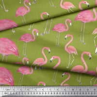 Soimoi pamučna kambrska tkanina Flamingo dekor za ptice od tiskanog dvorišta široko
