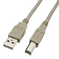 25ft USB kabel za: Dymo naljepnica spisateljica Twin Turbo naljepnica, naljepnice u minuti Srebrna -