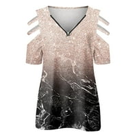 Pedort Womens Tops casual plus veličina casual labav majica Basic SummerWomen's Moda Casual majica Bijela,